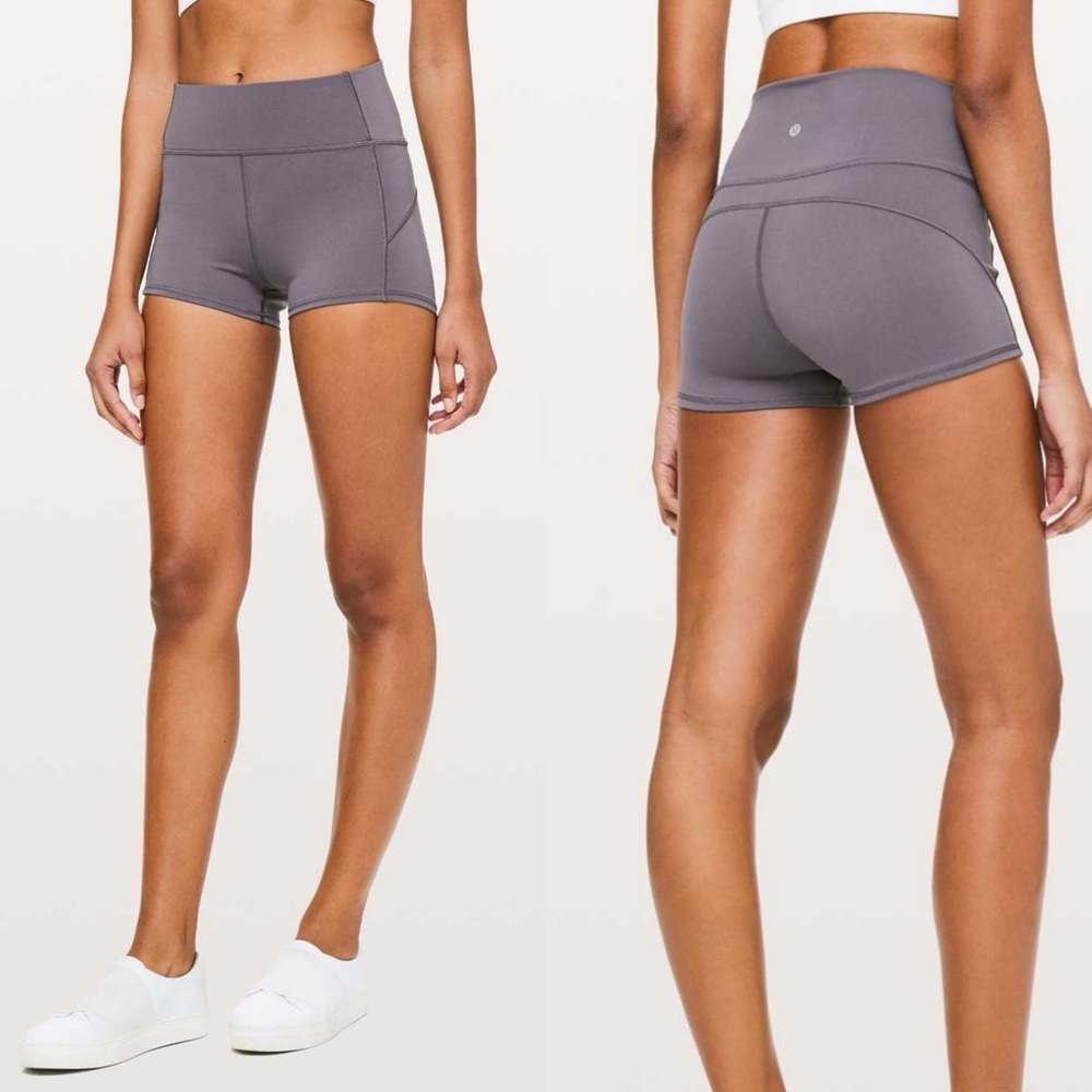 lululemon athletica High-Rise Gray Athletic Shorts